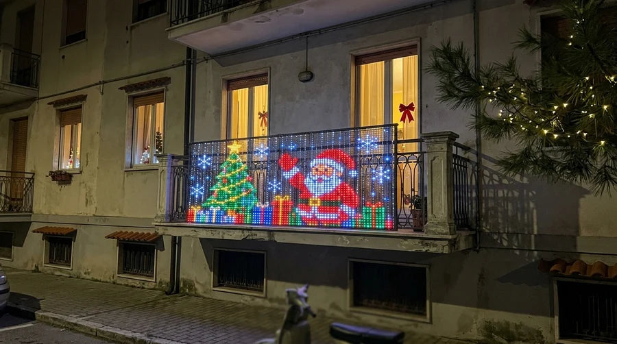 Un personnage lumineux plein de gaieté apporte une touche ludique à votre balcon.