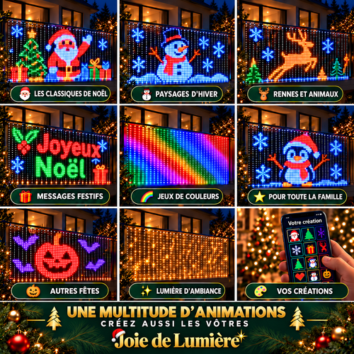 Rideau LED animé